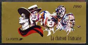 Booklet - France 1990 Red Cross Fund (French Singers) 16f80 Booklet complete with first day cancels SG CSB16