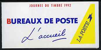 Booklet - France 1992 Stamp Day 18f60 Booklet complete with first day cancels SG CSB19