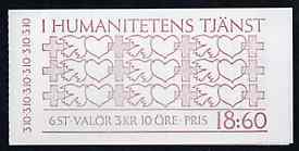Booklet - Sweden 1987 In The Service of Humanity 16k80 booklet complete and very fine, SG SB400