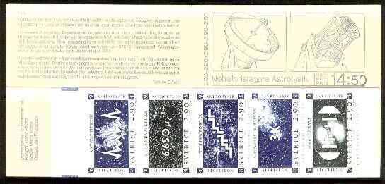 Booklet - Sweden 1987 Nobel Prize Winners for Physics 14k50 booklet complete and very fine, SG SB404