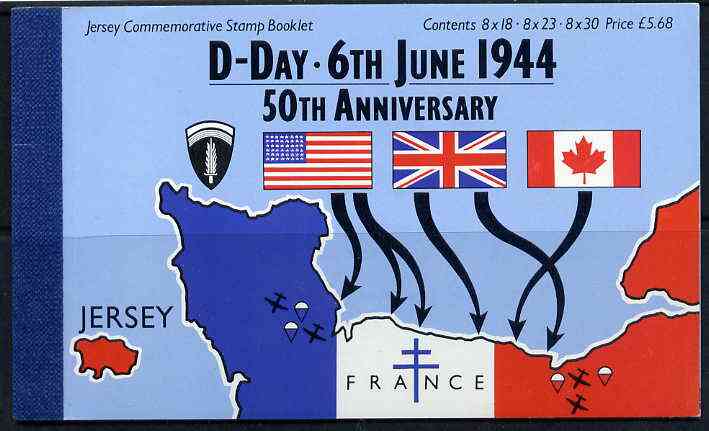 Booklet - Jersey 1994 50th Anniversary of D-Day Â£5.68 booklet complete with first day cancels, SG B51
