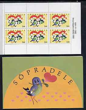 Booklet - Estonia 1992 Friendship 6kr booklet complete and pristine,,,,,
