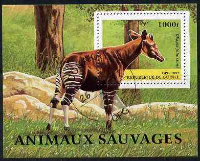 Guinea - Conakry 1997 Wild Animals perf miniature sheet cto used