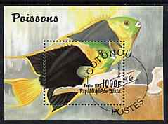 Benin 1996 Tropical Fish perf miniature sheet cto used