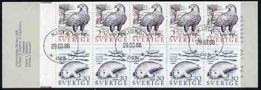 Booklet - Sweden 1988 Coastal Wildlife 22k booklet complete with first day cancels, SG SB407