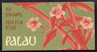 Booklet - Palau 1988 Flowers $1.50 booklet complete and very fine, SG SB10