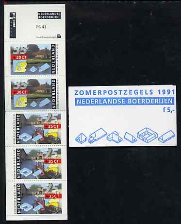 Booklet - Netherlands 1991 Welfare Funds - Farm Houses 5g booklet complete and fine, SG SB103