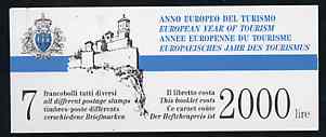 Booklet - San Marino 1990 Tourism Year 2,000L booklet complete and very fine, SG SB2
