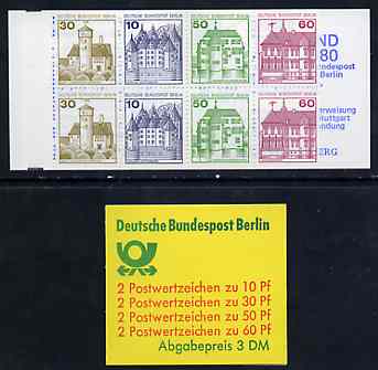 Booklet - Germany - West Berlin 1980 German Castles 3m booklet complete and pristine, SG BSB12