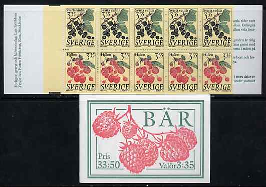 Booklet - Sweden 1995 Berries 33k50 booklet complete and pristine