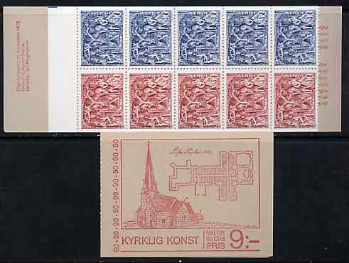 Booklet - Sweden 1975 Christmas 9k booklet (Religious Art) complete and pristine, SG SB306