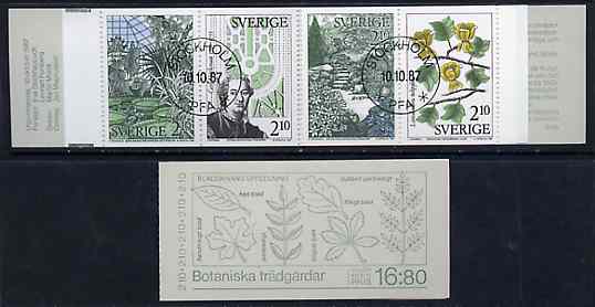 Booklet - Sweden 1987 Swedish Botanical Garden 16k80 booklet complete with first day cancels, SG SB402