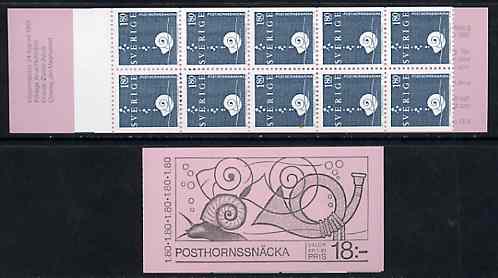 Booklet - Sweden 1983 Fresh Water Snail 18k booklet complete and pristine, SG SB367