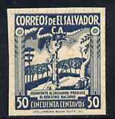 El Salvador 1935 Balsam Tree 50c dull blue unmounted mint imperf as SG 870
