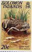 Solomon Islands 1979 Giant Toad 20c (without imprint) from Reptiles def set unmounted mint SG 396A
