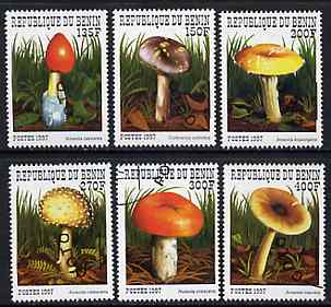 Benin 1997 Mushrooms complete perf set of 6 cto used. SG 1684-89*