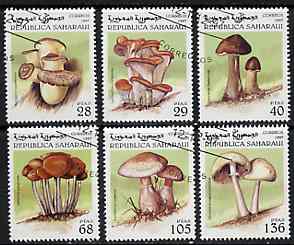 Sahara Republic 1997 Mushrooms complete perf set of 6 cto used*