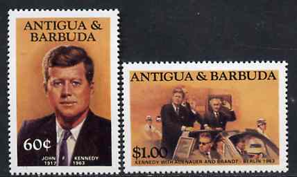 Antigua 1984 John Kennedy 60c & $1 from Famous People set of 8 unmounted mint, SG 890 & 894*