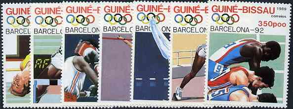 Guinea - Bissau 1989 Barcelona Olympic Games,(1st Issues) set of 7 unmounted mint, SG 1119-25, Mi 1041-47*