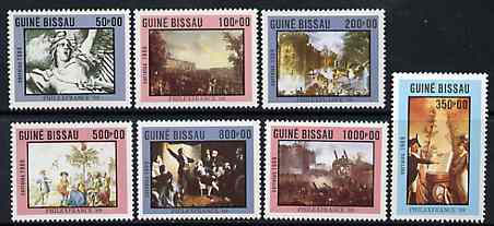 Guinea - Bissau 1989 PhilexFrance '89 Stamp Exhibition (Paintings) set of 7 unmounted mint, SG 1135-41, Mi 1057-63*