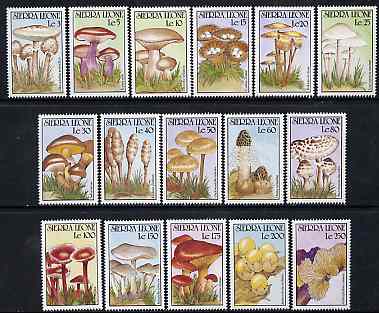Sierra Leone 1990 Fungi complete definitive set of 16 values unmounted mint, SG 1578-93*