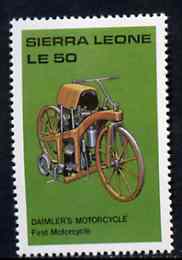 Sierra Leone 1987 Daimler Motorcycle unmounted mint - from Milestones of Transportation set, SG 1066*
