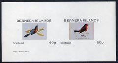 Bernera 1982 Birds #10 imperf,set of 2 values (40p & 60p) unmounted mint 