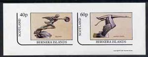 Bernera 1981 Car Mascots (Packard & Hispana) imperf set of 2 values (40p & 60p) unmounted mint