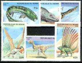 Benin 1996 Prehistoric Animals complete set of 6 unmounted mint, Mi 836-41*