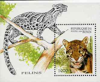 Benin 1996 Wild Cats perf m/sheet (1000f value) unmounted mint Mi BL 19