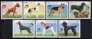 Cuba 1992 Dogs complete set of 7 unmounted mint, SG 3708-14, Mi 3558-64*