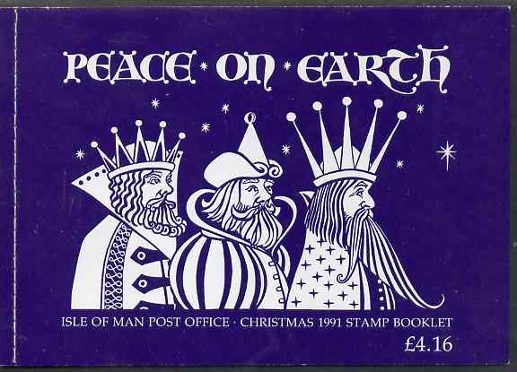 Booklet - Isle of Man 1991 Christmas Â£4.16 booklet complete and very fine, SG SB28