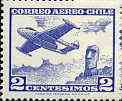 Chile 1961 De Havilland DH-112 Venom FB-4 & Nonolith 2c blue unmounted mint, SG 526*