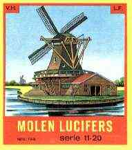 Match Box Labels - Windmills (dozen size) outer wrapper for Molem Lucifers series