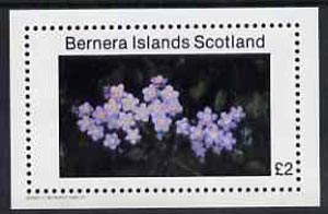 Bernera 1982 Flowers #07 imperf se-luxe sheet (Â£2 value) unmounted mint