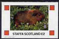 Staffa 1982 Animals (Guinea Pig) imperf deluxe sheet (Â£2 value) unmounted mint