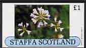 Staffa 1982 Flowers #14 imperf souvenir sheet (Â£1 value) unmounted mint