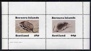 Bernera 1982 Shrews perf set of 2 (40p Water Shrew & 60p Pygmy Shrew) unmounted mint