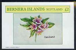 Bernera 1982 Plants #2 (Henbane) imperf deluxe sheet (Â£2 value) unmounted mint