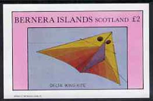 Bernera 1982 Kites (Delta Wing Kite) imperf deluxe sheet (Â£2 value) unmounted mint