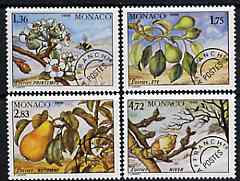 Monaco 1988 Seasons of the Pear Tree perf set of 4 unmounted mint pre-cancels, SG 1863-66, Mi 1851-54