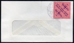 Cinderella - Great Britain 1971 Strike Post - window envelope bearing pair 5p triangular â€˜City of London Deliveryâ€™ pink adhesives tied by COL date stamp for 18th February