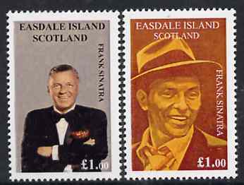 Easdale 1998 Frank Sinatra set of 2 x Â£1 values unmounted mint