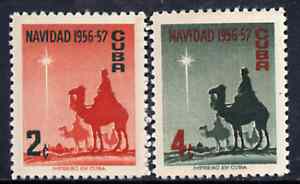 Cuba 1956 Christmas (3 Kings on Camels) set of 2 unmounted mint, SG 799-800