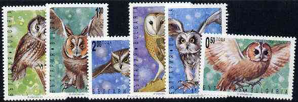 Bulgaria 1992 Owls complete set of 6 unmounted mint, SG 3892-97, Mi 4032-37*