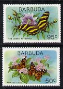 Barbuda 1978 Flora & Fauna 50c & 95c (the two vals depicting Butterflies) unmounted mint SG 438 & 440