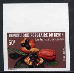 Benin 1978 Postage Due 50f Breadfruit imperf in issued colours from limited printing, as SG D719