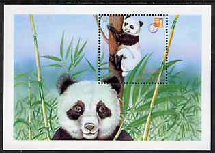 Bhutan 1997 'Hong Kong 97' Stamp Exhibition m/sheet showing Panda unmounted mint