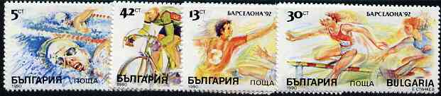 Bulgaria 1990 Olympic Games set of 4 unmounted mint, SG 3694-97, Mi 3846-49*