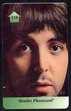 Telephone Card - Beatles £10 phone card #02 showing portrait of Paul